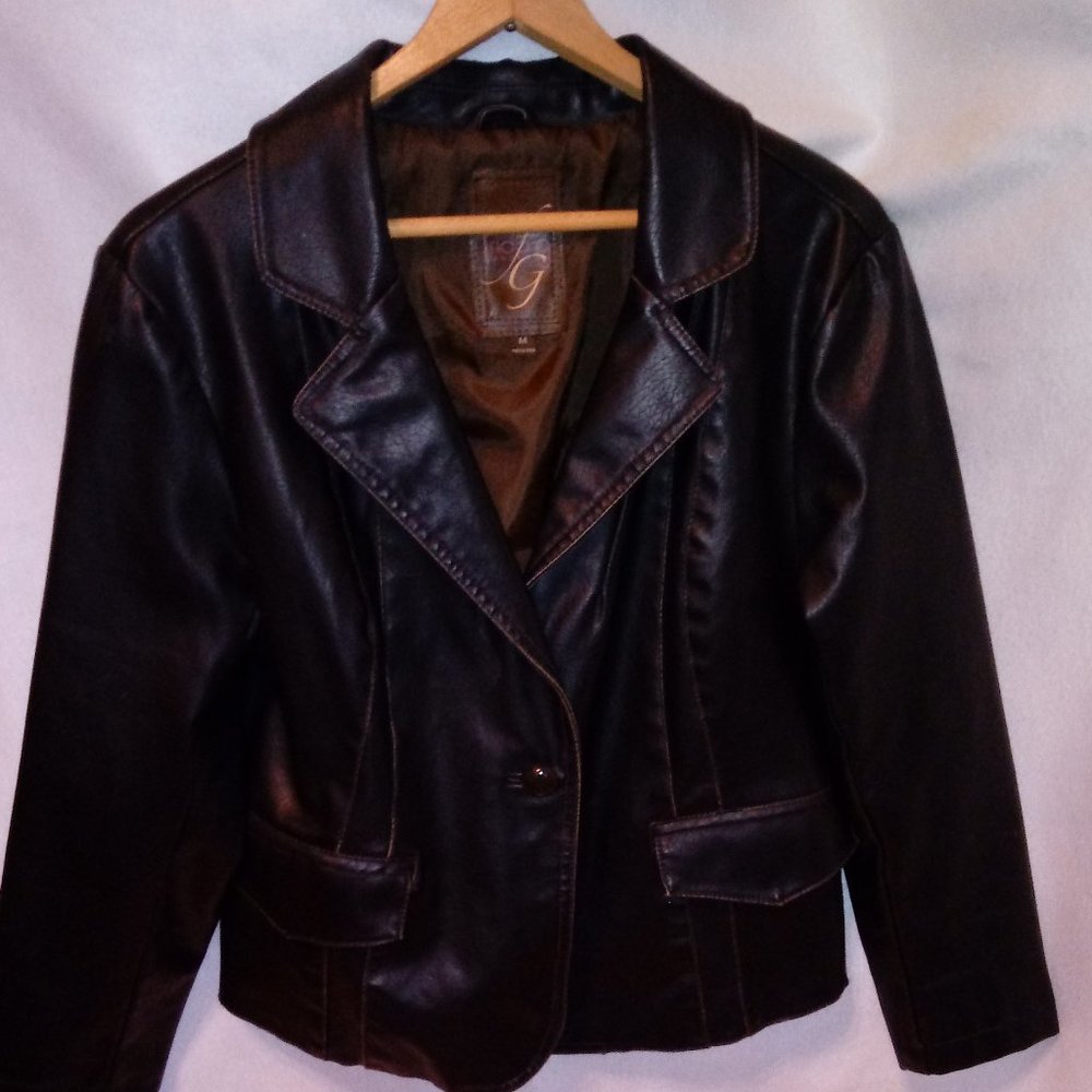Frida G London faux leather jacket size M